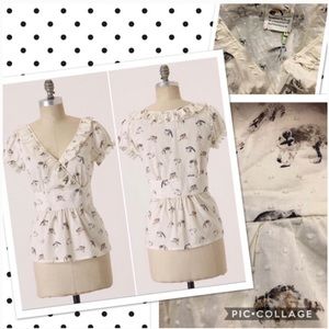 Anthropologie Rebekah Maysles Raccoon Top